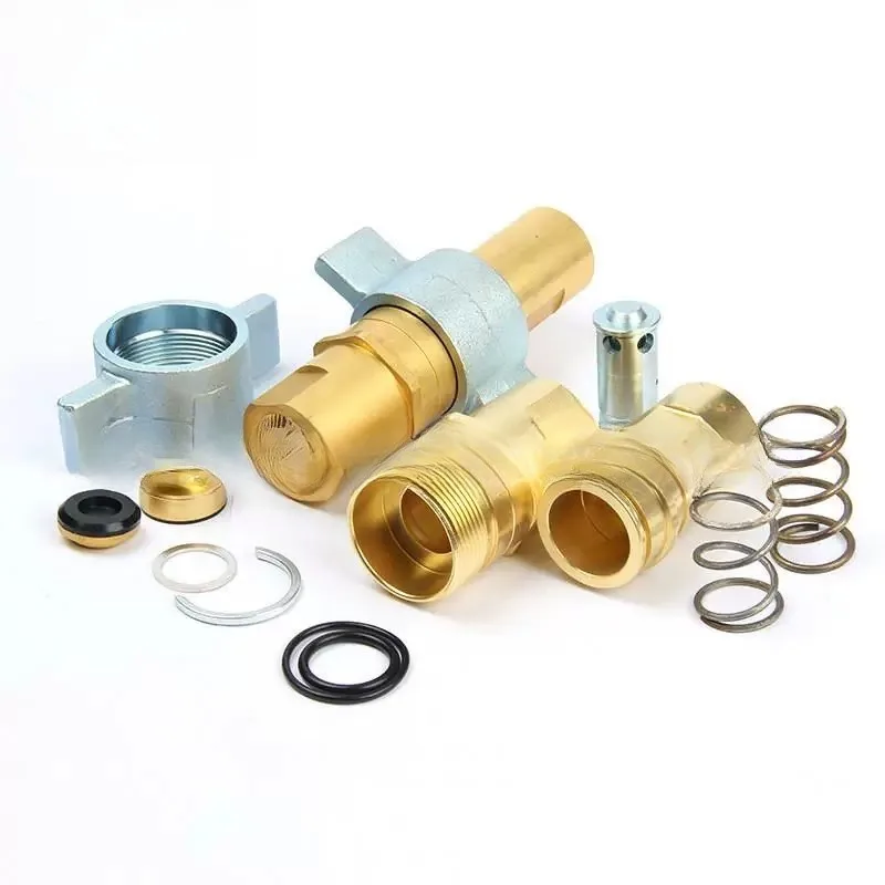 KZE-BB Brass Threaded Hydraulic Quick Coupling Double Shut-off Both Ends Industrial Quick Disconnect Connector