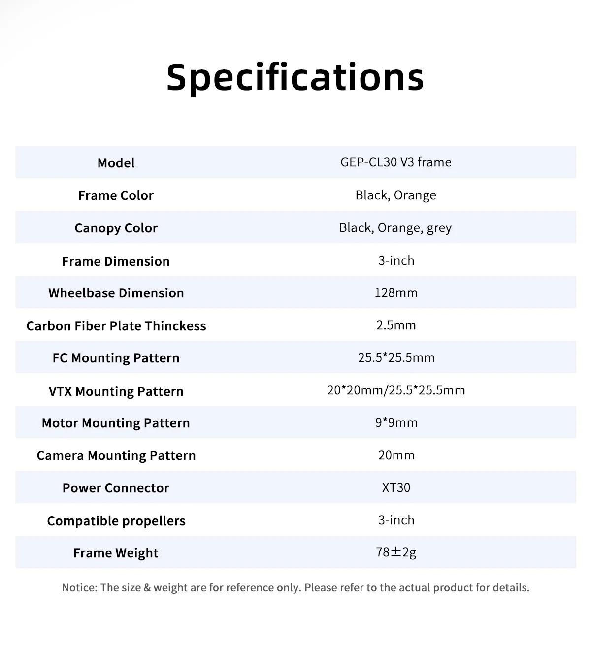 GEPRC Cinelog30 GEP-CL30 V3 3-inch Frame Kit Customized for the O4 Air Unit Pro FPV DIY Frame Parts
