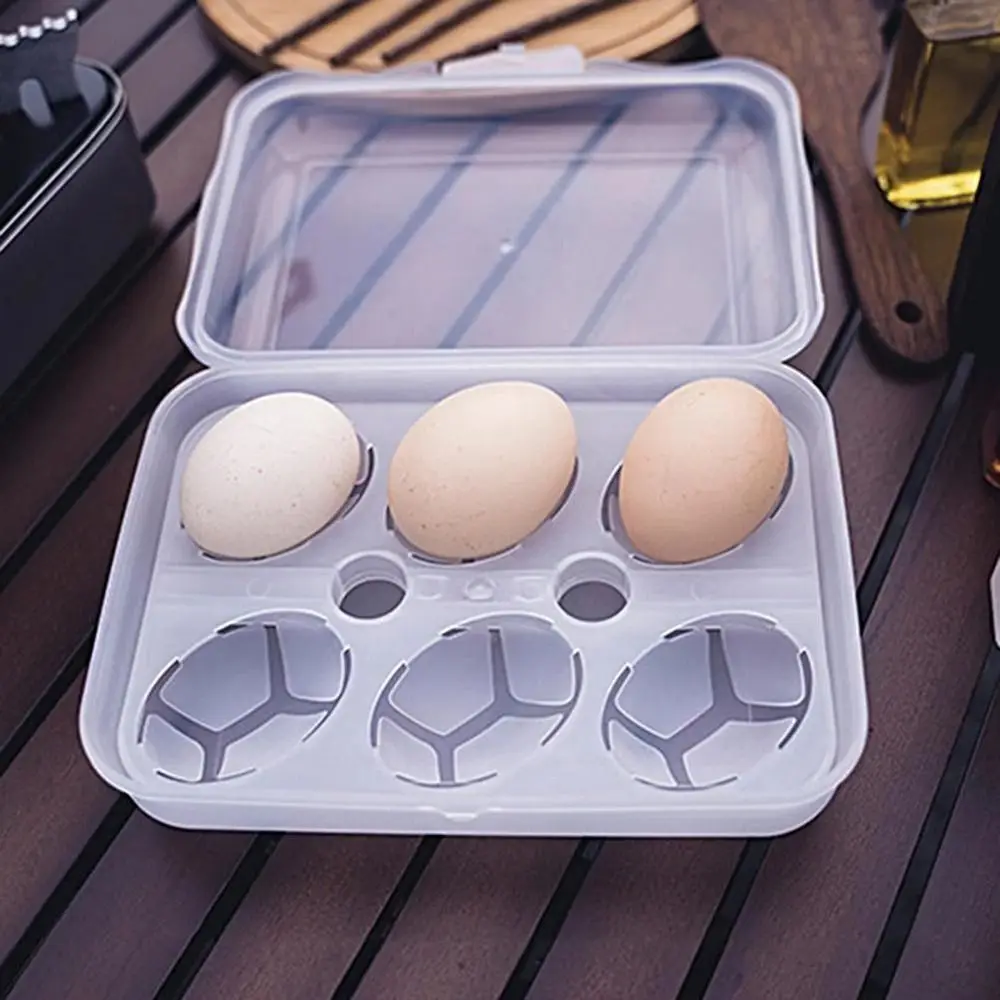 

Outdoor Tools Anti-fall Storage Box Camping Egg Container 2/4/6 Grid Picnic Eggs Box Egg Holder Eggs Case Egg Storage Box