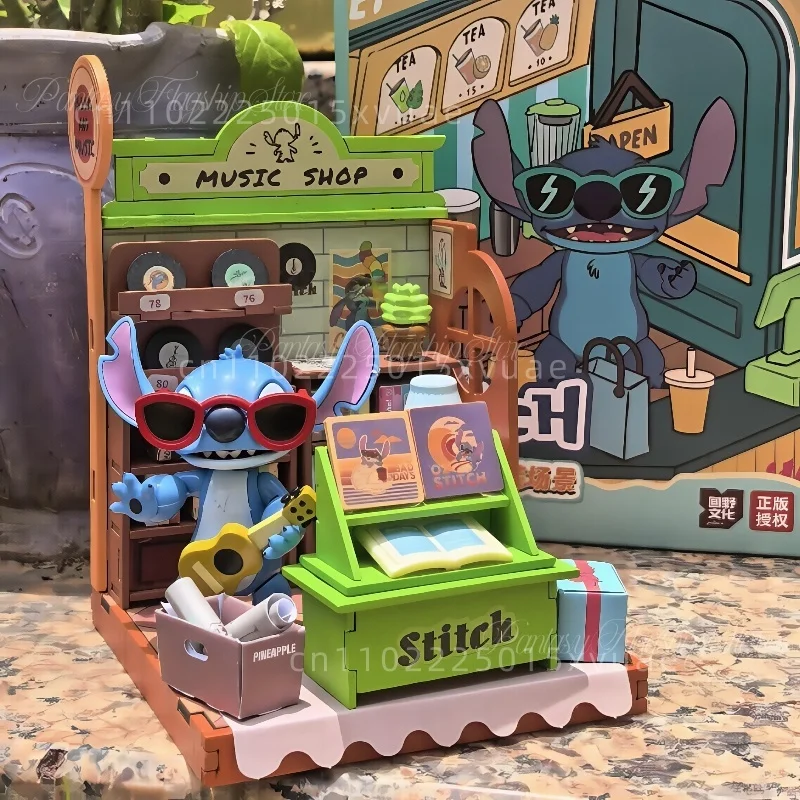 

New Disney Stitch Store Building Blocks Diy Assembly Model Toys Blind Box Desktop Ornaments Children's Birthday Surprise Gift
