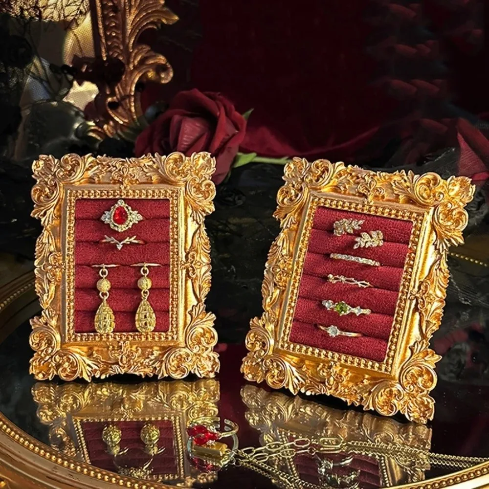 

Бархатное кольцо, поднос для ювелирных изделий, фоторамка, смоляная фоторамка, поднос для колец, квадратная форма, винтажная подставка для ювелирных изделий