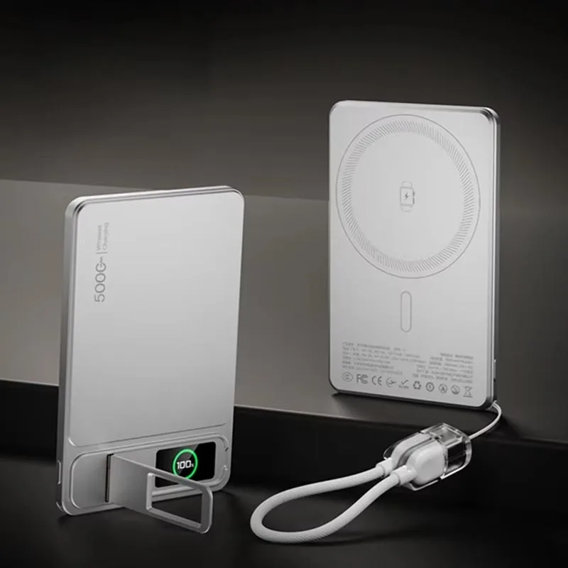 Lenovo 3-in-1 10000mAh Slim Powerbank für magnetisches kabelloses 20W-Schnellladen, tragbarer Akku für iPhone 12/13/14/15/17 iWatch