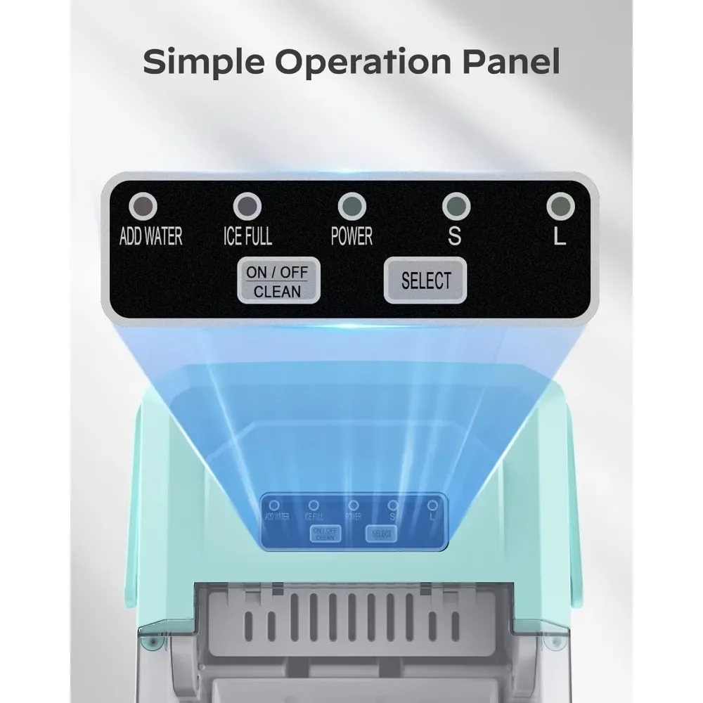 Льдогенератор, самоочищающиеся Льдогенераторы с корзиной и ковшом, 9 кубиков за 6 минут, 26 Lbs24H, идеально подходит для кемпинга, портативный льдогенератор