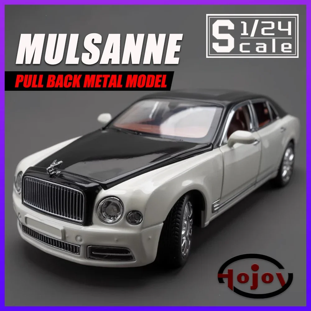 

Scale 1/24 Mulsanne Metal Cars Toys Diecast Alloy Car Model Birthday Gift for Boys Children Kids Toy Vehicles Sound and Light