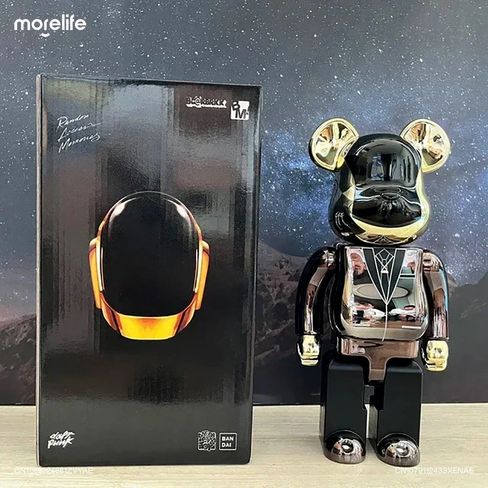 Bearbrick 400% Daft Punk Statues Sculptures Decoration Bear Ornament Tide Play Joint Rotating Doll Doll 28cm Statue Model Decor