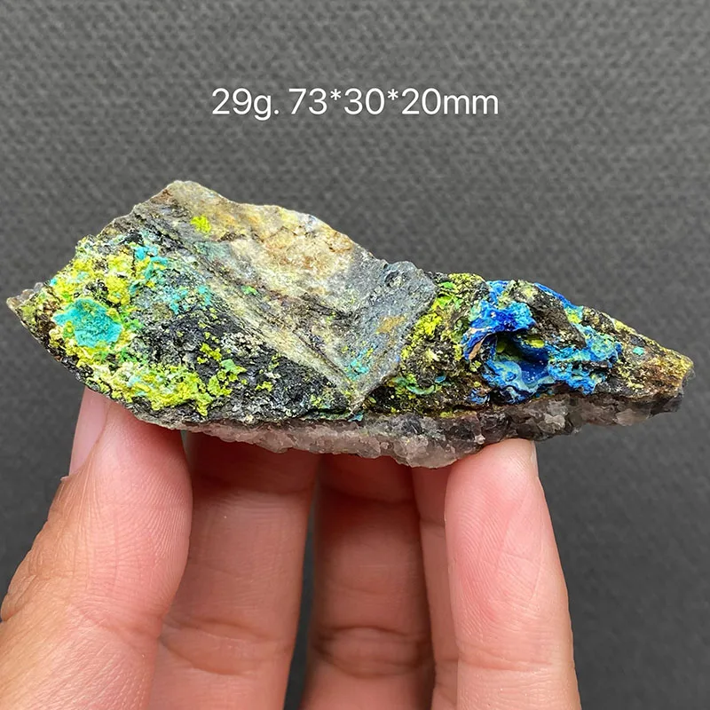 100% Volborthite Natural Azurite and Malachite Raw Stone Minerals, Beads, Home Ornaments, Healing Crystals
