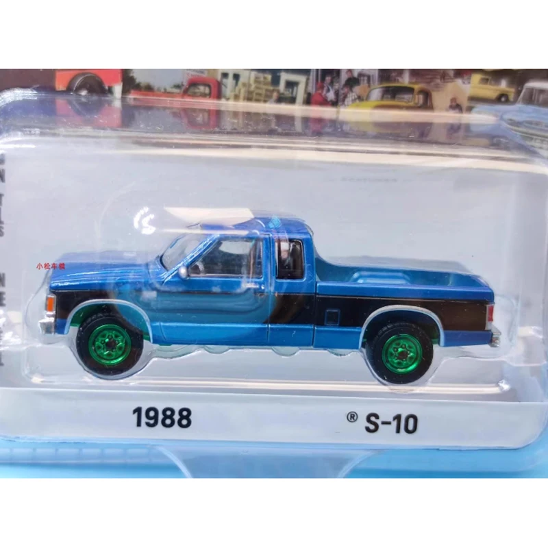 Greenlight 1:64 Scale 1988 S-10 Extended Cab 100th Anniversary Truck Green Wheel Alloy Car Model Collectio Souvenir Display Gift