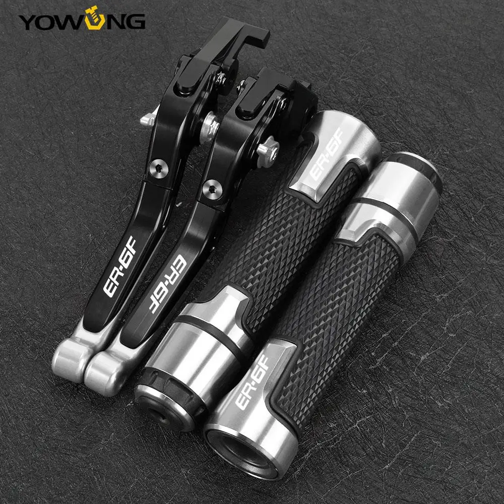 

FOR KAWASAKI ER6F ER-6F 2009-2017 Motorcycle Accessories CNC Aluminum Folding Brake Clutch Levers Handlebar Handle Grips Ends