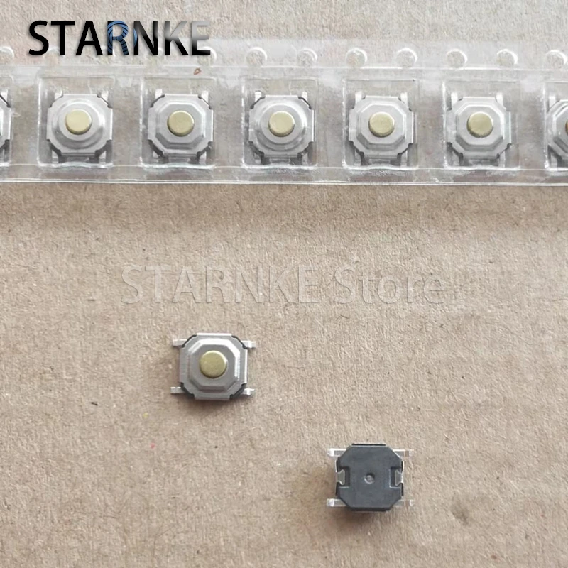 100PCS SMD 4Pins Tactile Tact Switch 4*4*1.5MM Push Button Micro Switch Waterproof Copper Head 4X4X1.5