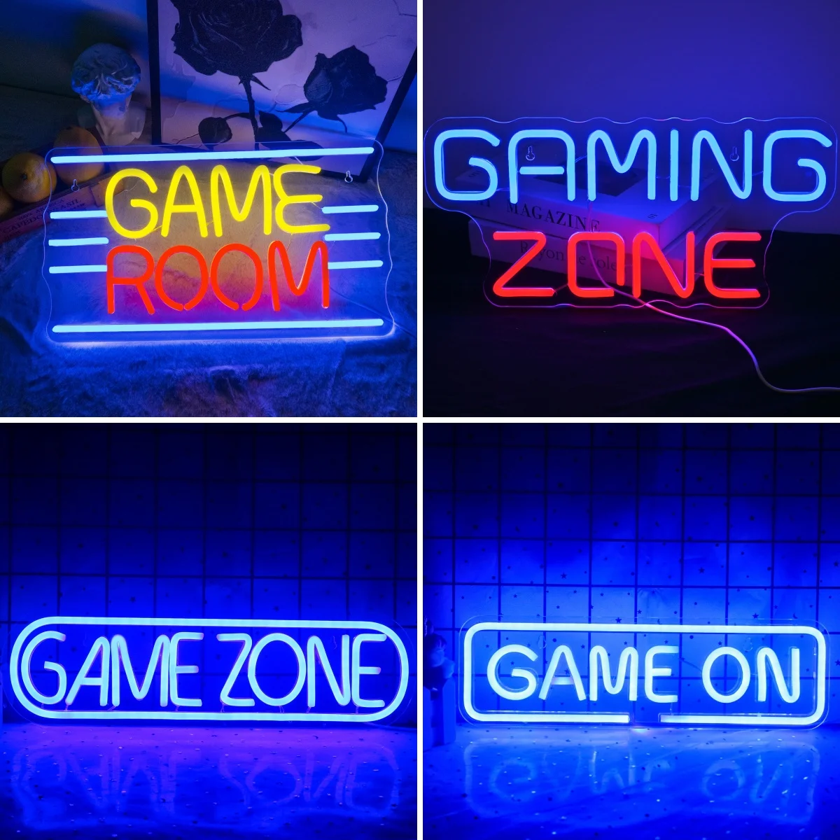 

Game Room Neon LED Sign Wall Decor Dimmable Lights USB Acrylic Lamp For Gaming Zone Bedroom Club Signs Gamer Party Birthday Gift