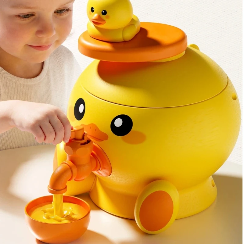 yisbro-duck-shaped-manual-juicer-toy-pretend-play-kitchen-set-simulation-cutting-fruits-vegetables-role-play-leisure-game