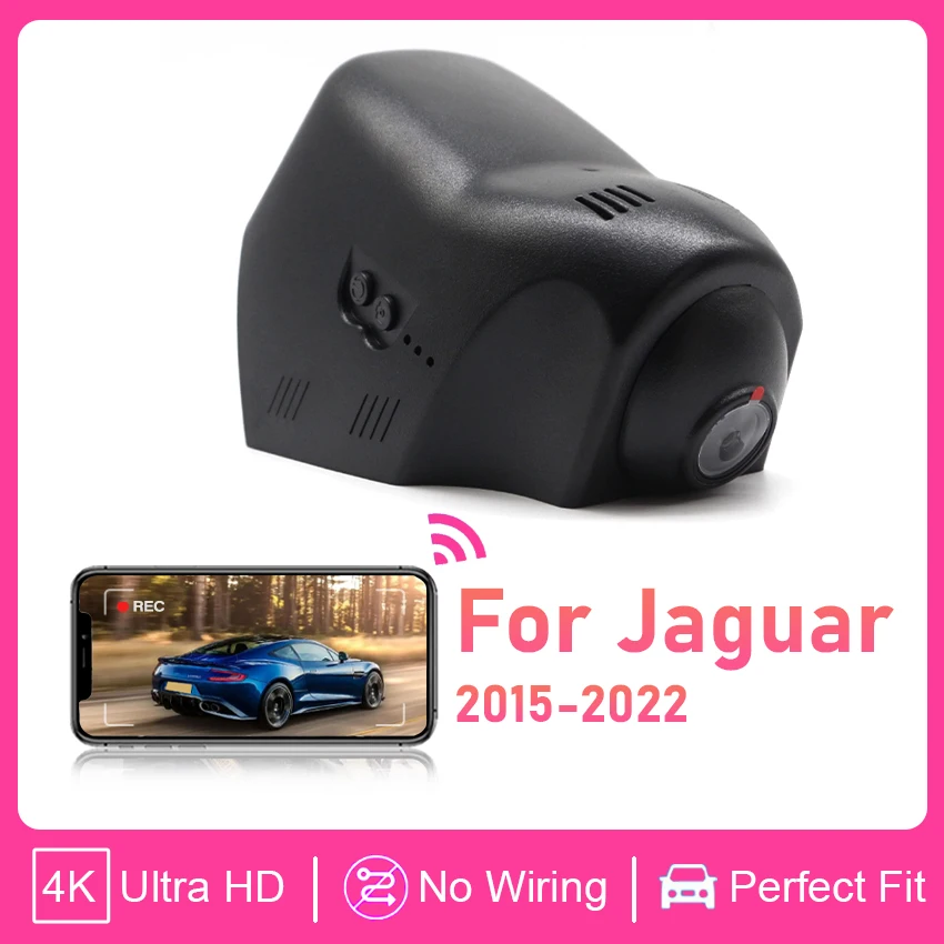 

Видеорегистратор 4K Plug and Play для автомобиля, Wi-Fi, для Jaguar F-PACE 16-20, Jaguar XJL XF XE 2016-2022