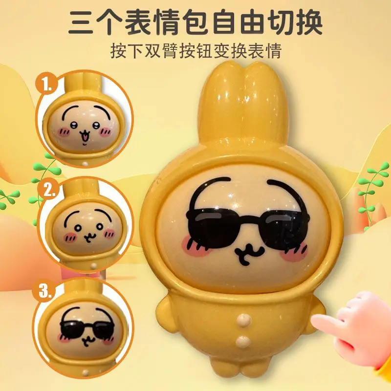 

kawaii Usagi Chiikawa Face-Changing Keychain Cute Pajama Hachiware Pendant Cartoon Anime Decompression Ornament Student Gift