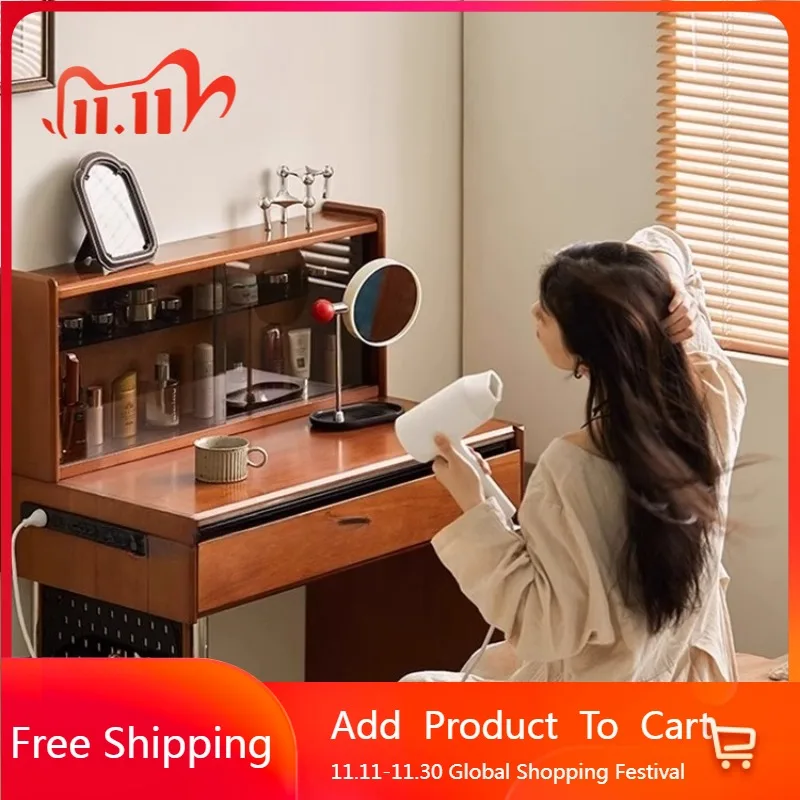 

Bedroom Mirror Dressing Table Desk Cabinet Modern Study Wood Organizer Dressing Table Computer Luxury Vestidores Home Furniture