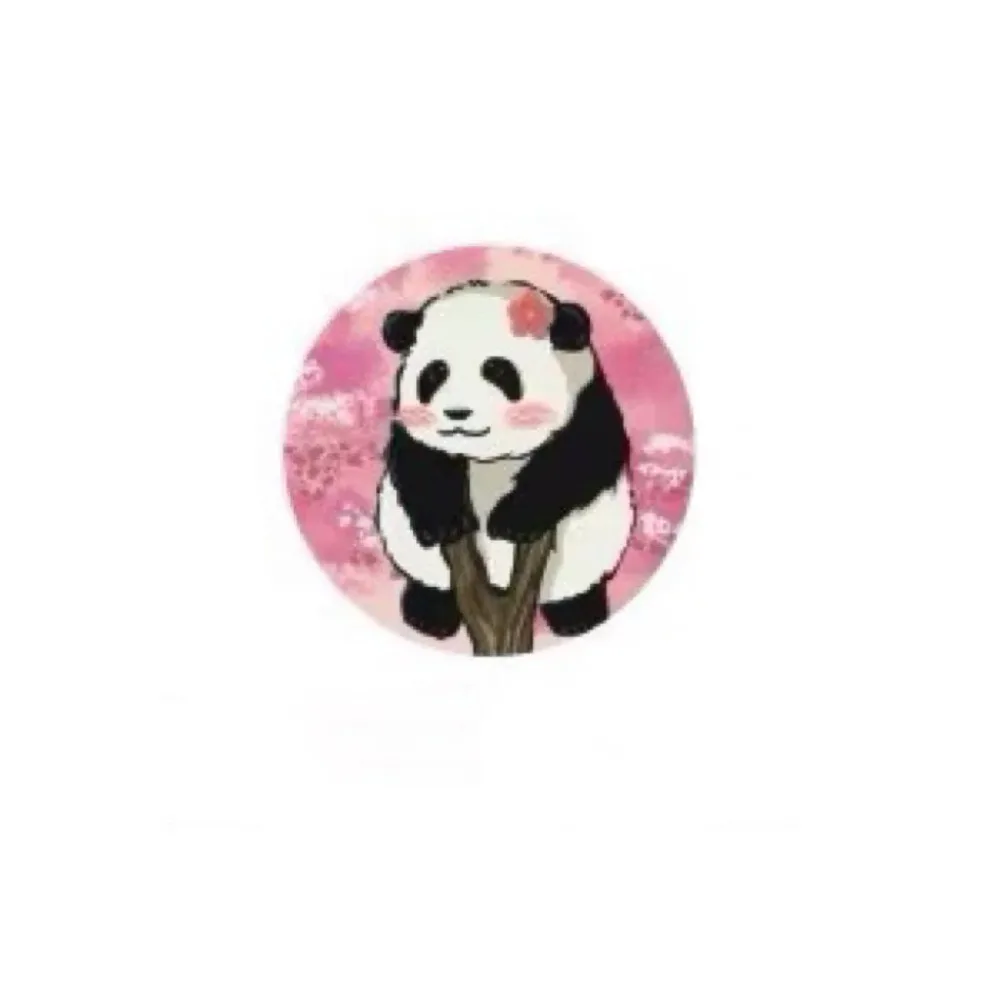 Art Paper Cute Animal Panda Label Stickers Non-toxic Strong Viscosity Student Work Stationery Seal Lable Round