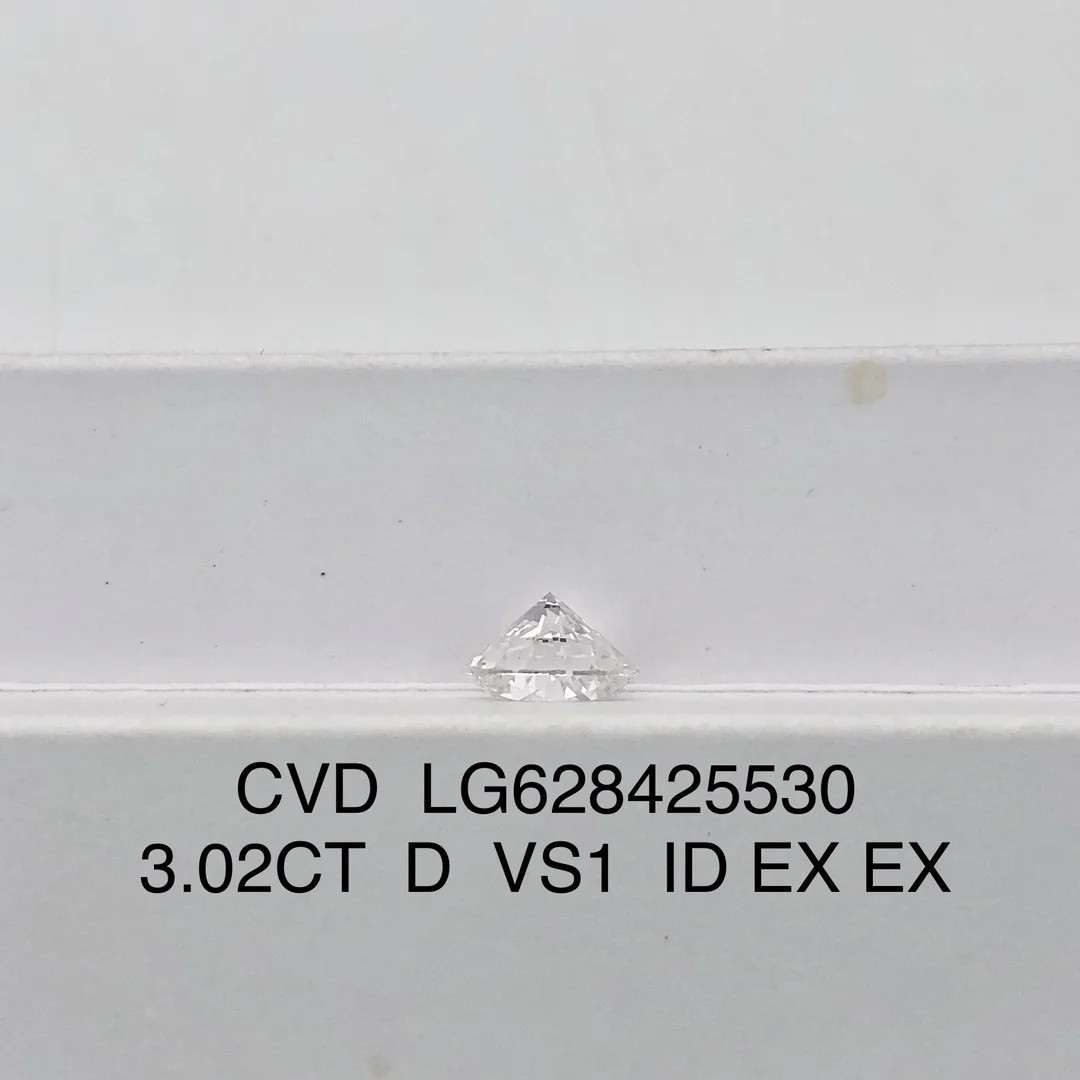 Mit IGI-Zertifikat 1ct 1,5ct 2ct 2,5ct 3ct 5ct Runde Echte Laborgezüchtete Diamanten CVD HPHT Laborhergestellte Diamanten Großhandel – Detail 4