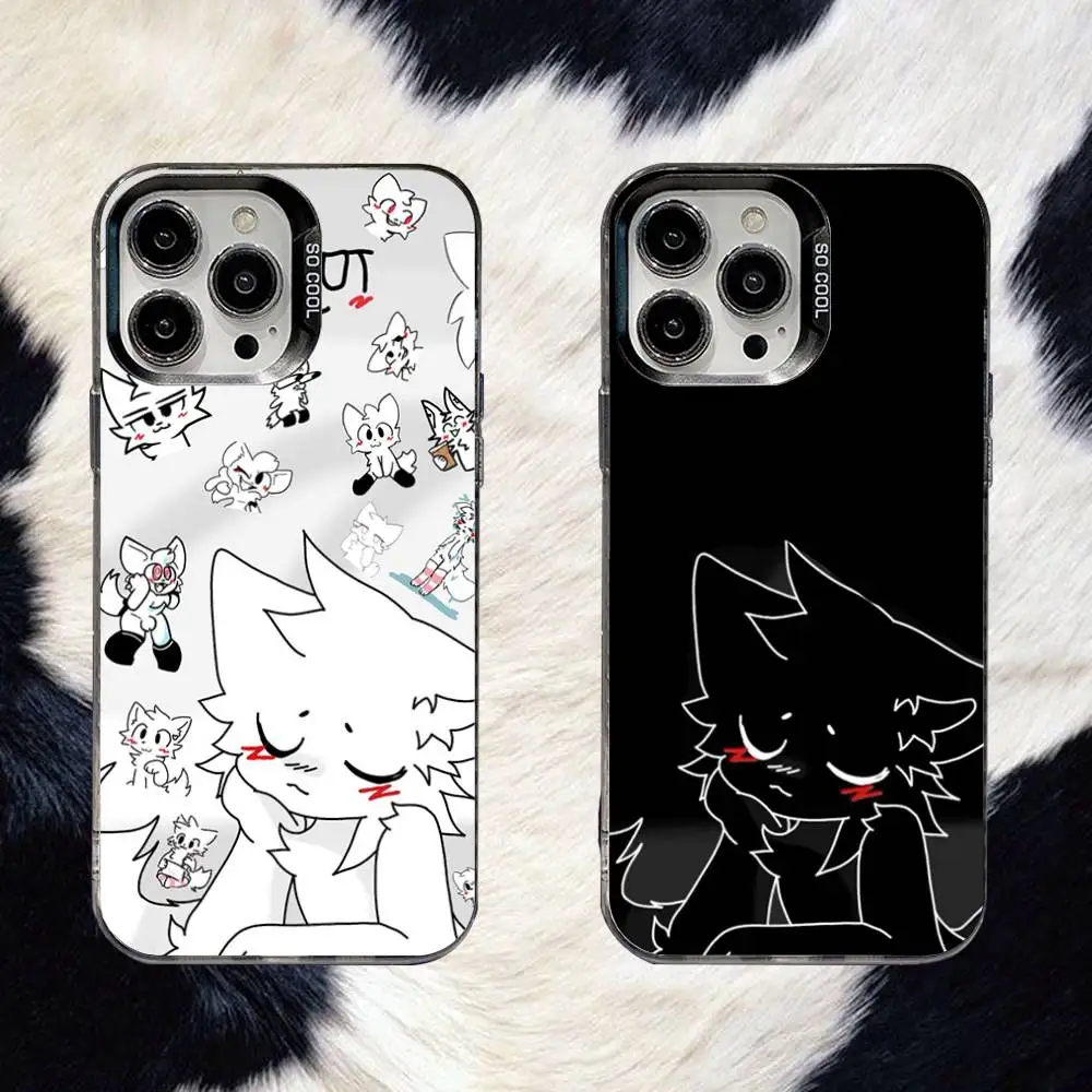 

B-Boykisser Cute Furry Phone Case For iPhone 16,15,14,13,12,11,8,7,Pro,Max,Plus,Mini,XS,SE Anti Fall Black Matte Hard