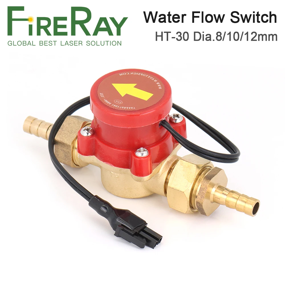 Fireray-interruptor de fluxo de água com sensor, controlador de pressão, circulação automática, conector de rosca da bomba, proteção co2, tubo laser