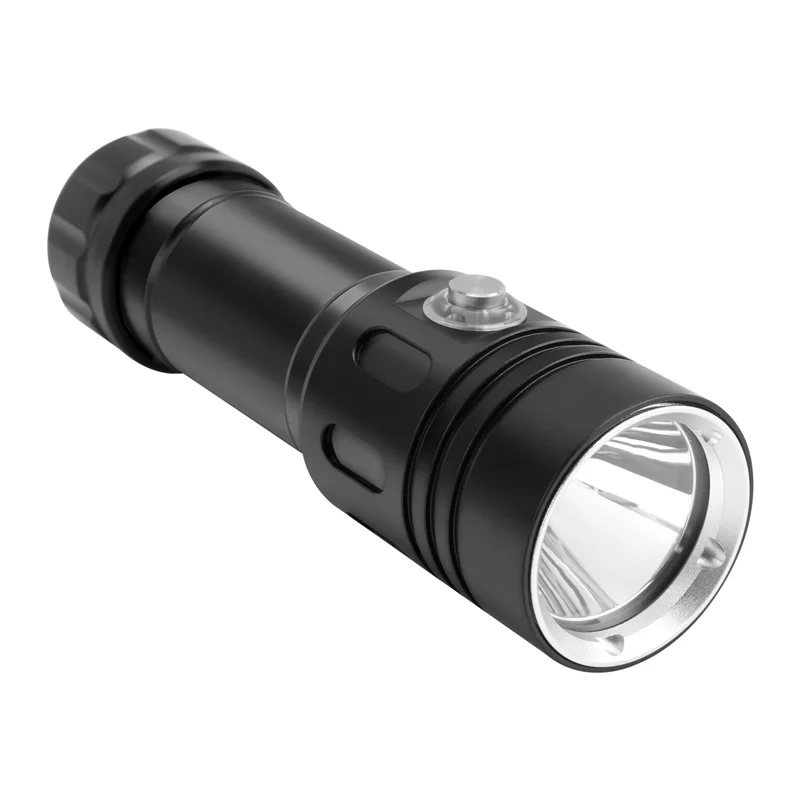 ABLJ ไฟฉาย LED ดําน้ํา Scuba Dive ใต้น้ํา Camping Lanterna ไฟฉาย Stepless Dimming ขับเคลื่อนโดย 18650 26650 แบตเตอรี่
