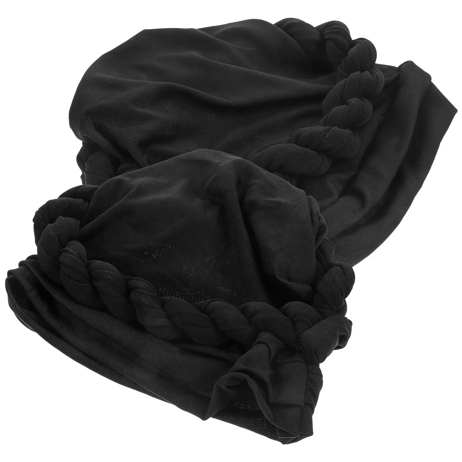 

2Pcs Milk Silk Sleeping Bonnet Shower Caps Headwrap Women Baotou Lightweight Turban Hair Set Bath Hat Practical Design