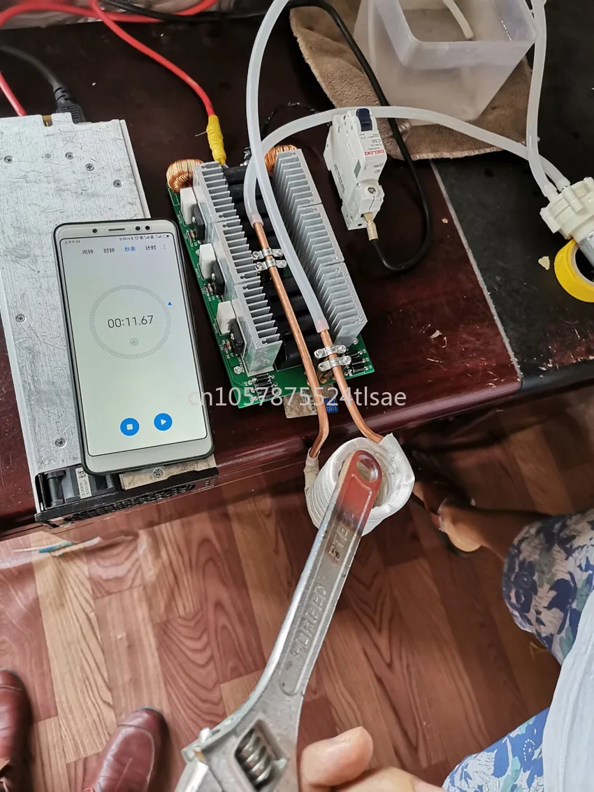 

Tapless 6 tube ZVS high frequency induction heater intermediate frequency furnace module DIY kit