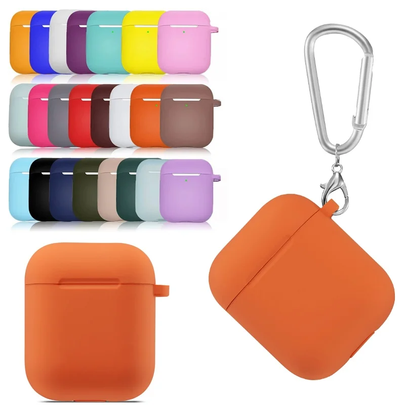 Soft Silicone Protective Case For AirPods 1/2 Wireless Earbuds Case Cover Dustproof Drop Resistant Cover For Headset Accessories