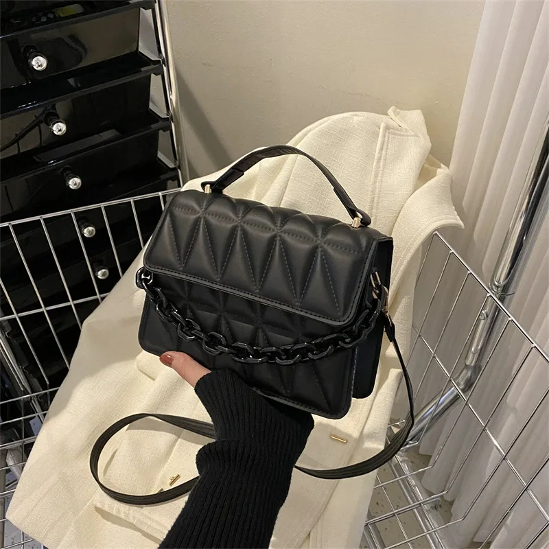 

Casual Trendy mat Women's Crossbody Bag Single oulder Spring New Faion Handbag Retro Handbag Small Square Bag