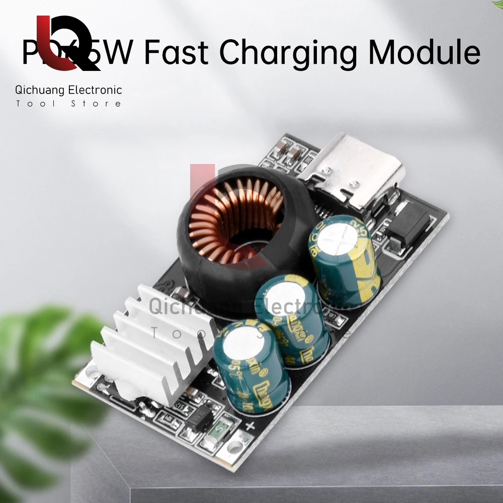 PD65W QC3.0 Type-C Mobile Phone Charging Board DIY Fast Charger DC10-30V Step-down Module for Emergency Charging of Mobile Phone