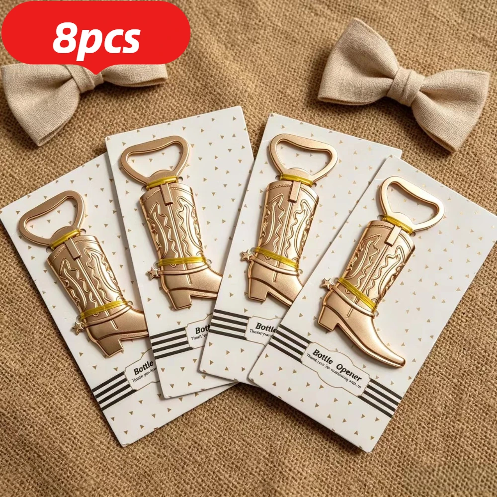 8PCS Cowboy Boot Bottle Opener for Wedding Gifts Retro Beer Opener Wedding Favors Suitable For Wedding Souvenirs