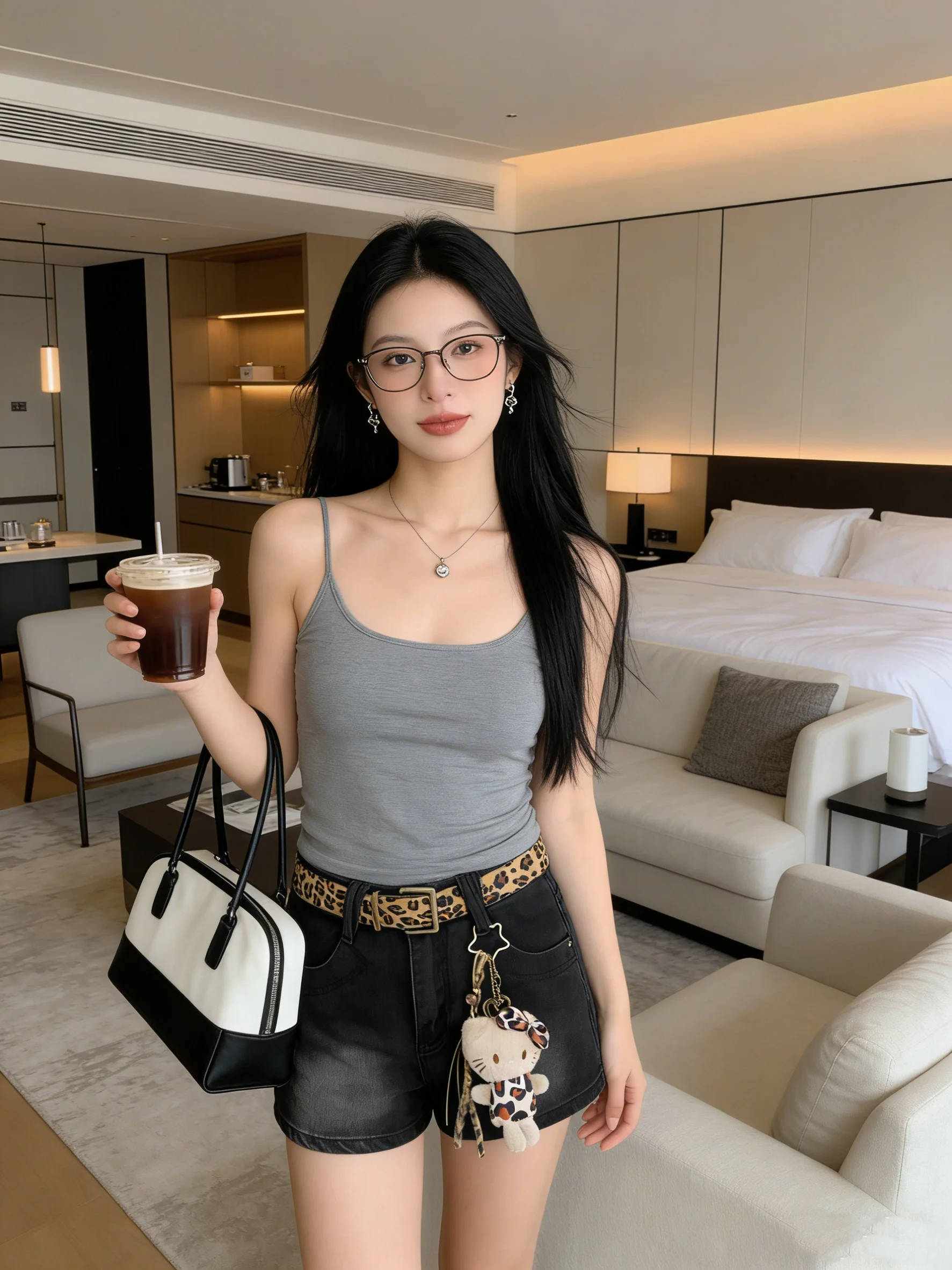 

High Waist Korean Style Loose Wide Leg Jeans Women's Summer New Black Versatile Casual Shorts Comfortable Fit Medium Wash