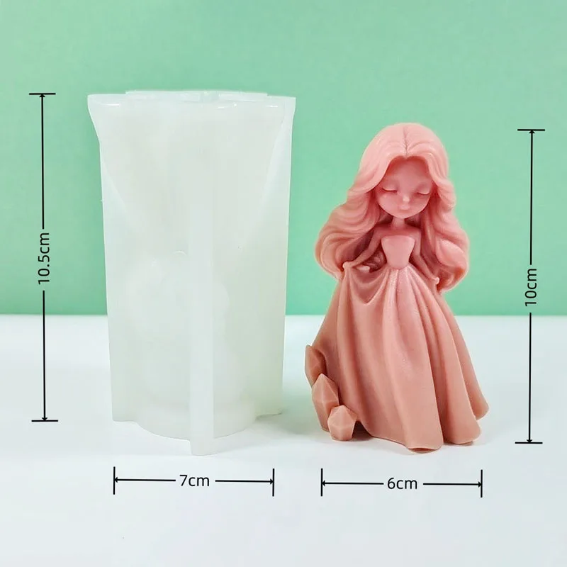 Gulang-keng Moule en résine et silicone, moule à bougie en forme de corps humain abstrait, personnages classiques européens et américains, moule pour bougie parfumée pour décoration de la maison