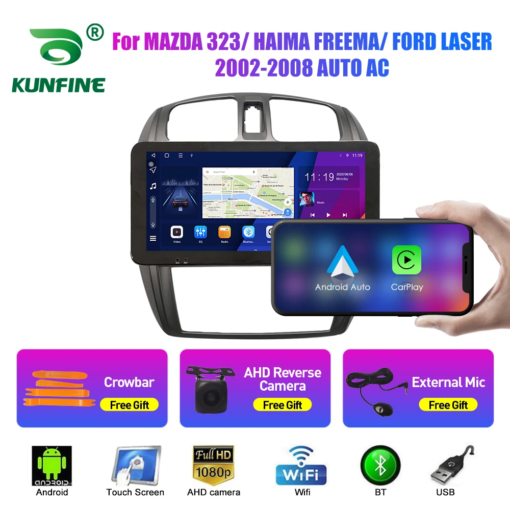 

10,33-дюймовый автомобильный радиоприемник для MAZDA 323/HAIMA FREEMA/ FORD LASER 2Din Android Автомобильная стереосистема DVD GPS-навигационный плеер QLED Carplay