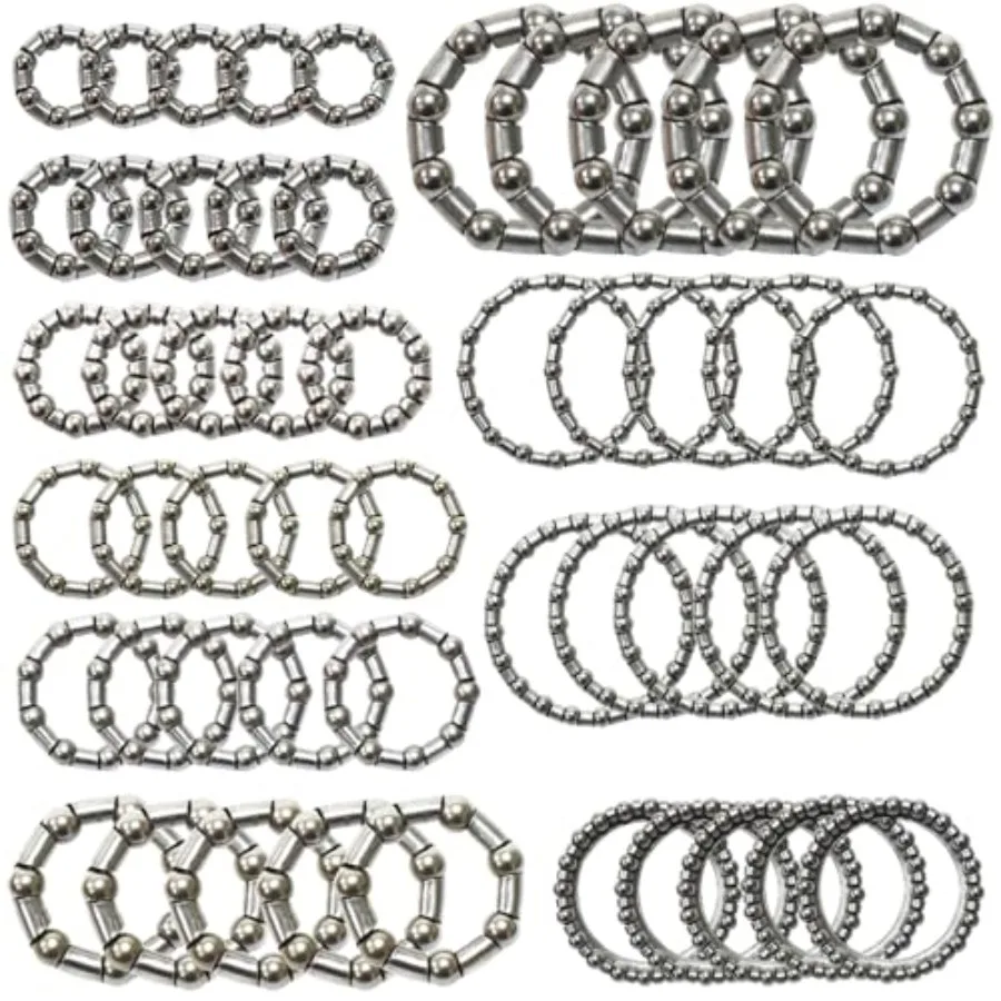 

5 Sets of 10 Kinds Bike Ball Bearing Headset Retainer Crank Caged Wheel 4mm to 8mm/ 1/6" to 1/3" Repair Accessories