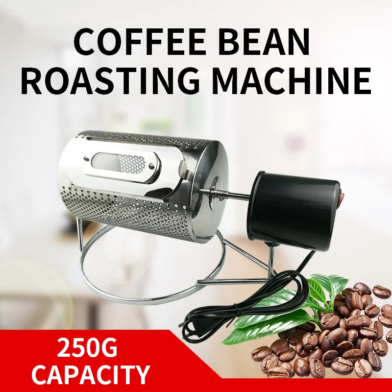 Stailess steel housld small coffee roasting machine 220V/110V bean roasting macine, dried fruit roasting mchine, electric