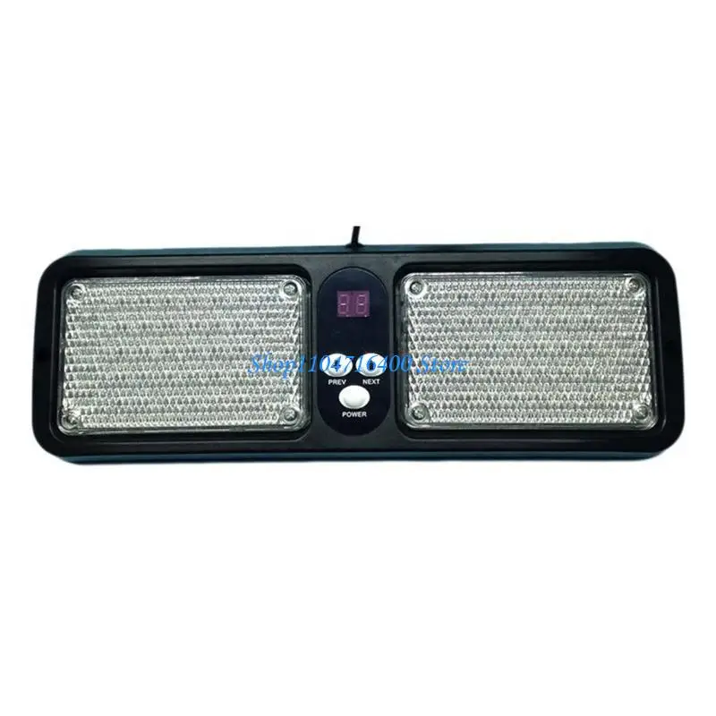 

y1gd Waterproof Car Sun Visor LED Lamp Warn Flashing Light Sun Visor 12 Modes
