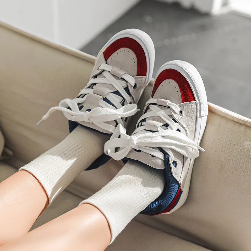 Women Causal Sneakers 2023 Summer New Lace Up Flats Fashion Mixed Colors Women Canvas Running Sports Shoes Wear Resistant Shoes