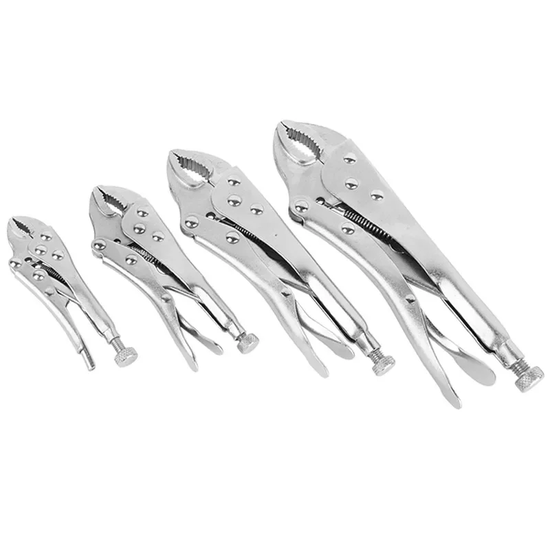 Locking Pliers Set CRV Lock Pliers Curved Jaw Pliers Straight Long Nose Pliers Multi-function Welding Tools