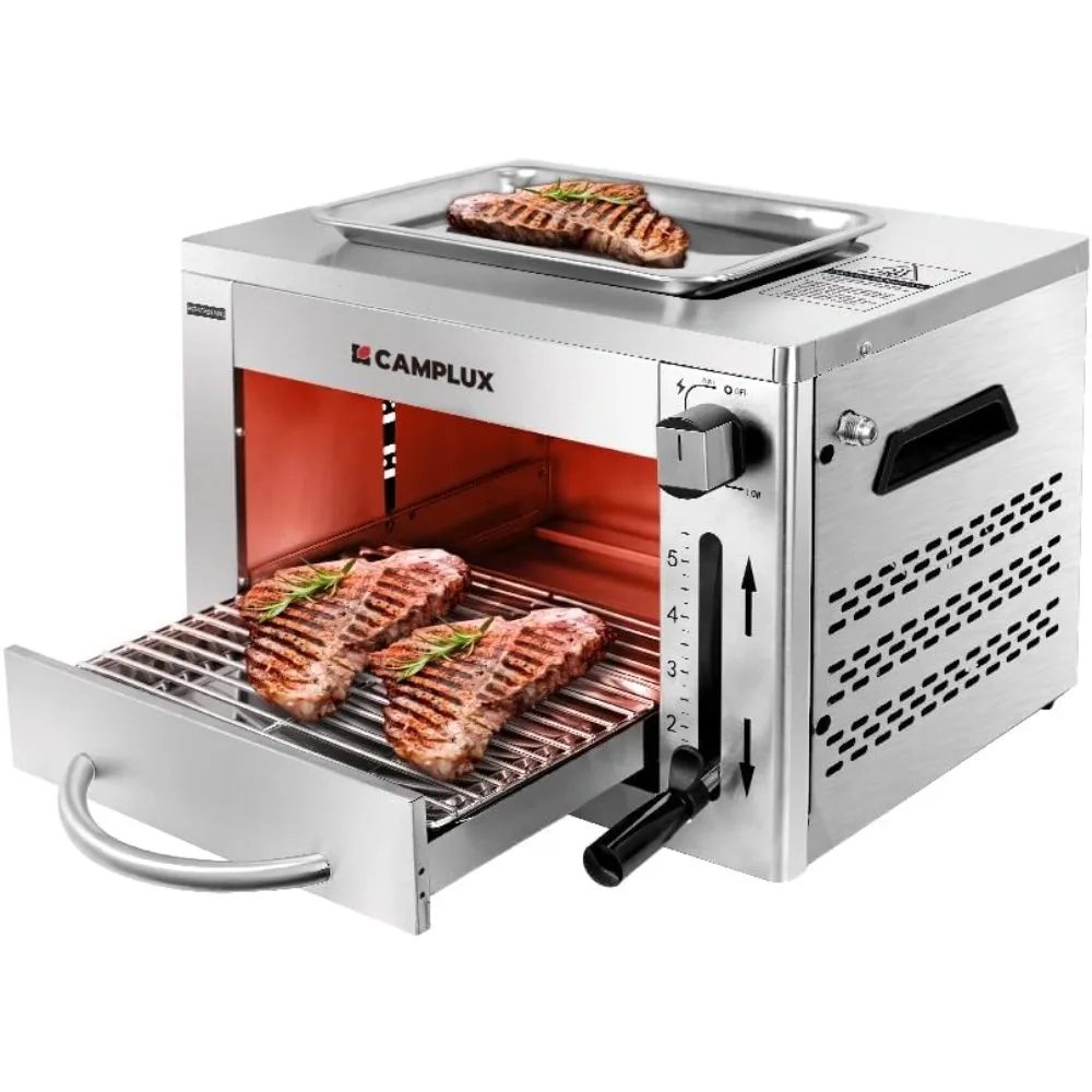 Vertical Cooking,Stainless Steel Single Burner Propane Gas Grill,Perfect for Steak,Ribeyes,Picnic,BBQ