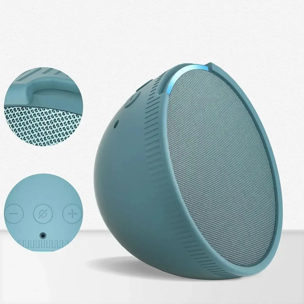 실리콘 실리콘 오디오 박스 케이스 충격 방지 안티 드롭 스피커 스킨 커버 액세서리 Amazon Echo Pop 용 보호 장치