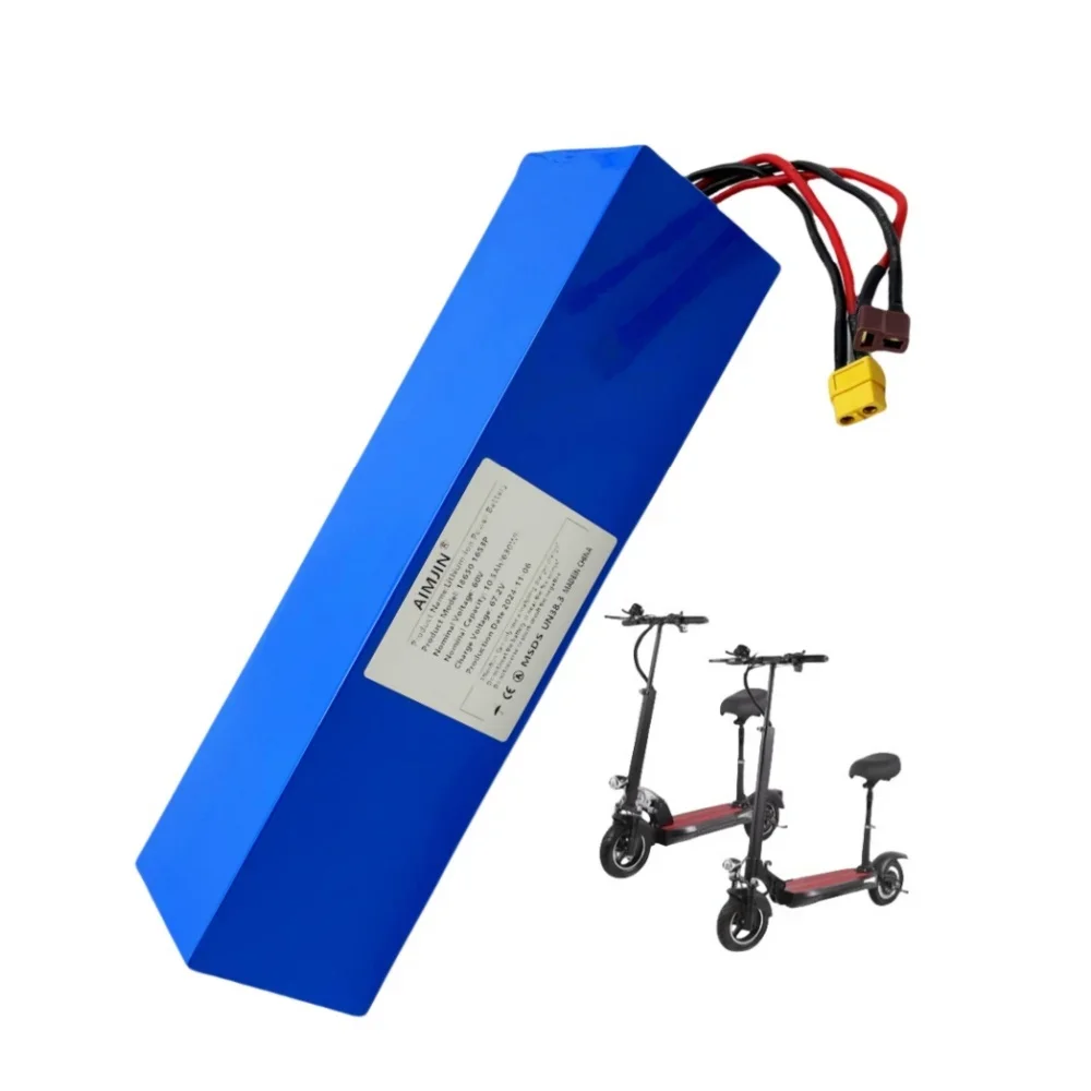 Lithium Battery Pack 60V 10500mAh 16S3P  is suitable for replacement of high capacity mountain bike battery electric scooter