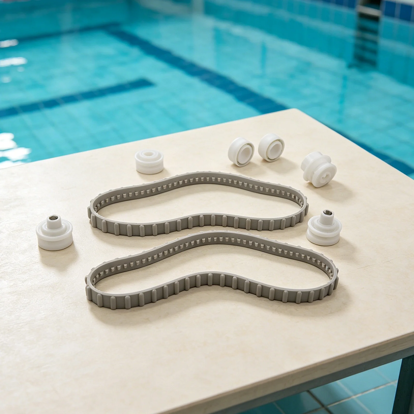 Swimming Pool Robot Repair Kit Includes RCX23002 Belts and RCX26000 Series Bearings for Hayward RC9975 2 Plus Models