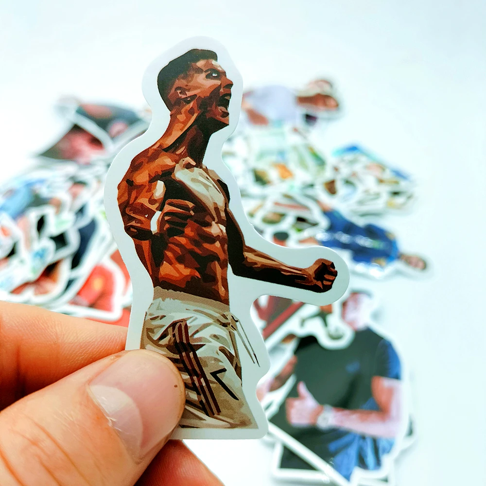 Super Star Soccer Player Cristiano Ronaldo Stickers, Vinyl Waterproof Laptop Water Bottle Sticker for Boys Girls Teens,C Ronaldo