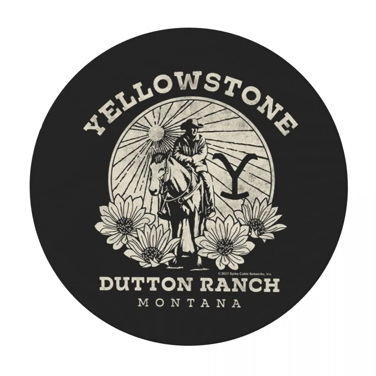 Yellowstone Dutton Ranch Waterproof Round Tablecloth Oilproof Table Cloth for Kitchen Events Dining Table Cover