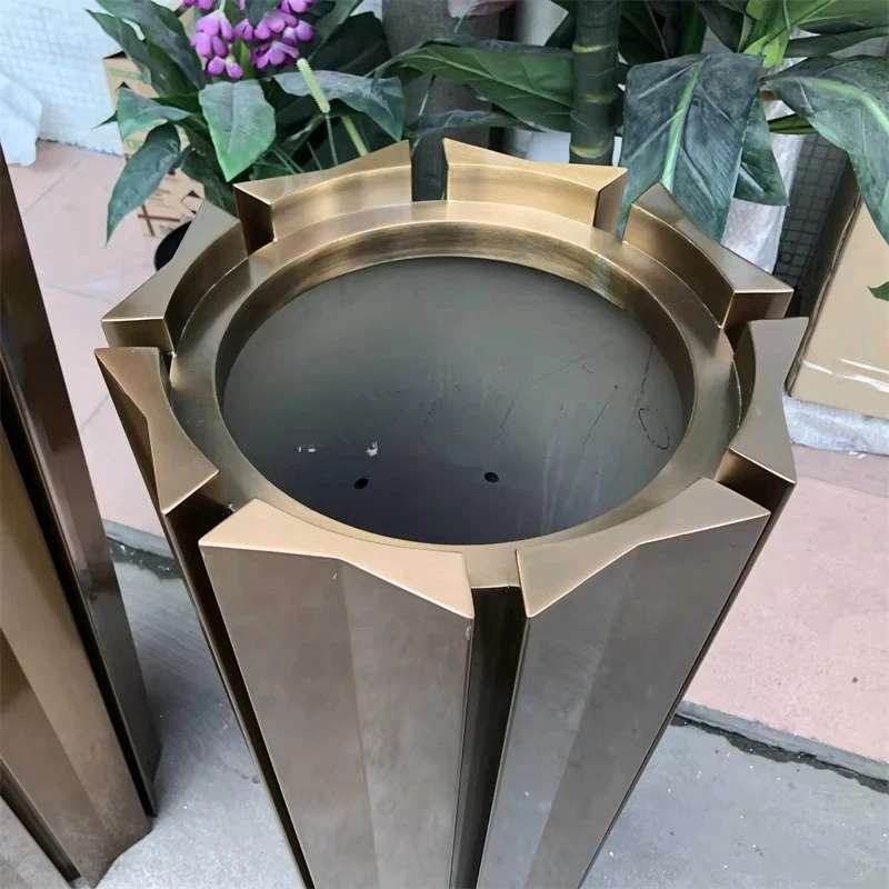 Luxury Home Decor Pot Large Outdoor Plant Pot /   Outdoor Stainless Steel Floral Planter