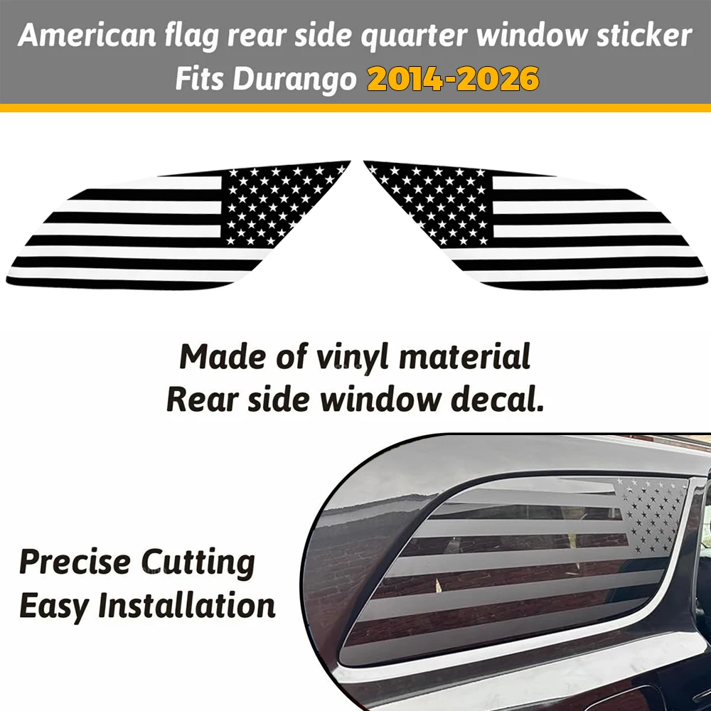 Car Rear Window Decal Decoration Stickers Fit for Dodge Durango 2014-2026 Exterior Accessories