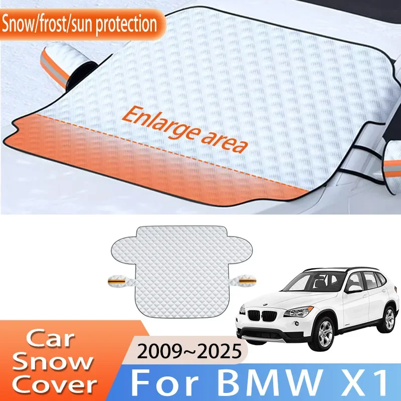 Car Accessories For BMW X1 2009~2025 2010 2011 2012 Front Windscreen Snow Cover Ice Frost Sun Protector Waterproof Auto Parts