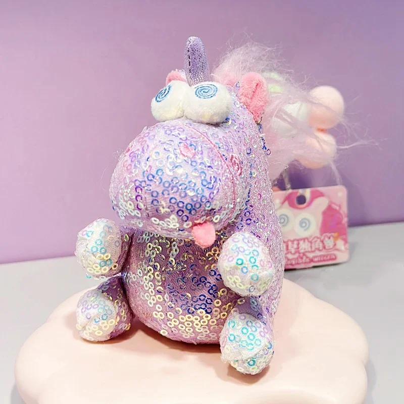 Kawaii Plush Toy Keychain Cartoon Unicorn Doll Pendant Bag Decoration Children Girls Gift Popular Animal Rainbow Horse Keyring