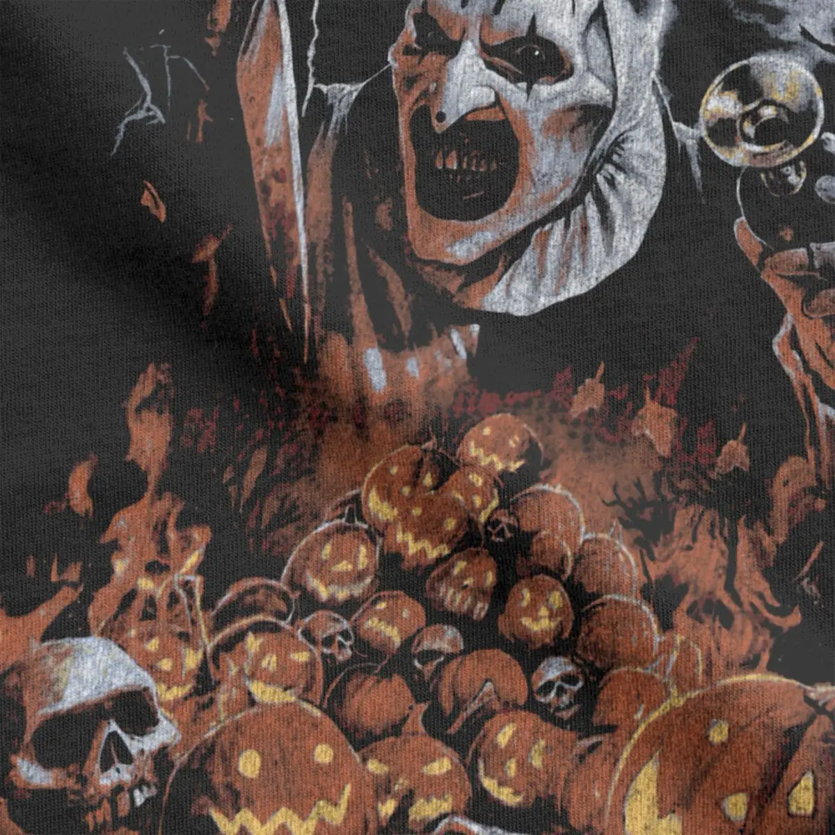 Scary Movie Terrifier Horror art Halloween Amazing Pure Cotton Tee Shirt Short Sleeve  T Shirt Crew Neck Clothing Plus Size