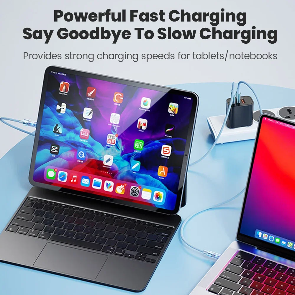 Olaf 100 واط USB نوع C إلى USB C كابل آيفون 16 15 ماك بوك باد سامسونج Xiaomi PD شحن سريع شاحن الحبل سريع USB C كابل