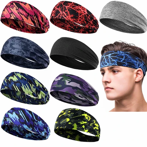 Diademas deportivas para hombre y mujer, banda para el sudor para ciclismo, correr, Fitness, trotar, tenis, Yoga, gimnasio, pañuelo para la cabeza, banda para el pelo